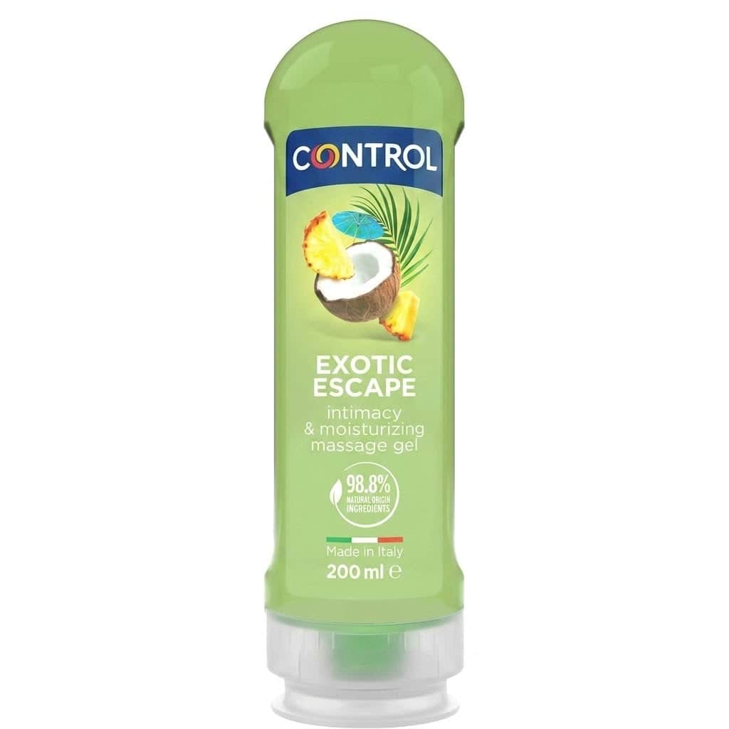 Control Exotic Escape Gel de Masaje 2 en 1 Aroma Frutos Exóticos 200ml